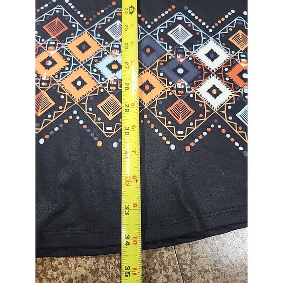 NWT Nanu Womens Dress Tunic 2X Round Neck Long Sleeve Stretch Aztec Tribal - Picture 3 of 8